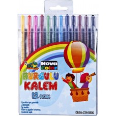 Nova Color Crayon Pens / 12 Pcs 